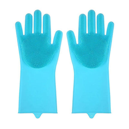 Magic Silicone Rubber Dish Washing Kitchen Gloves Scrubber Cleaning Scrubbing AU - Aimall