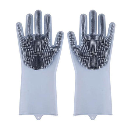 Magic Silicone Rubber Dish Washing Kitchen Gloves Scrubber Cleaning Scrubbing AU - Aimall