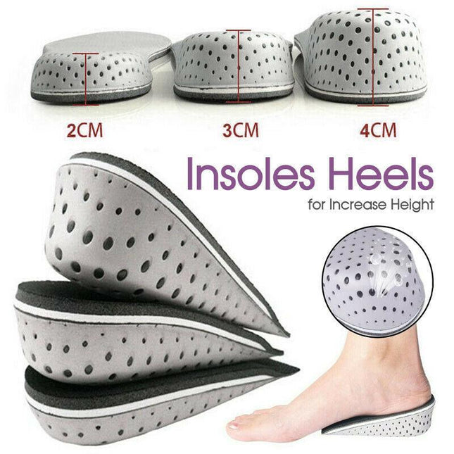 Unisex Insole Heel Lift Insert Shoe Pad Height Increase Cushion Elevator_Taller - Aimall