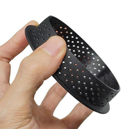 8x Cake Mold Perforated Cutter Round-Shape Mousse Circle Ring Tart Decor Baking - Aimall