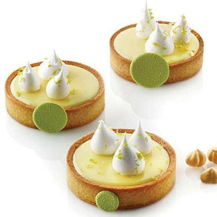 8x Cake Mold Perforated Cutter Round-Shape Mousse Circle Ring Tart Decor Baking - Aimall