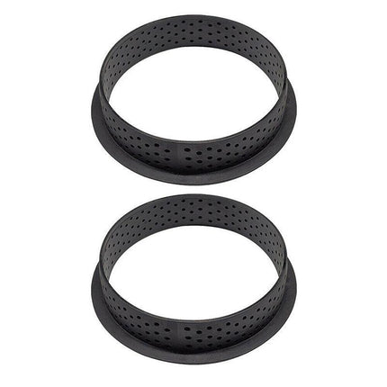 8x Cake Mold Perforated Cutter Round-Shape Mousse Circle Ring Tart Decor Baking - Aimall
