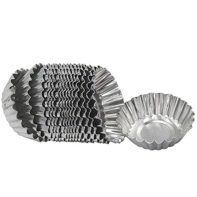 20PCS Cake Cups Circular Tins Pie Egg Tart Mould Mold Plate Baking Tool Cupcake - Aimall
