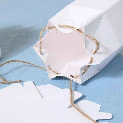 50Pcs Xmas Candy Gift Box Bag Pillow Favor Kraft Paper Gift Favour Wedding Party - Aimall