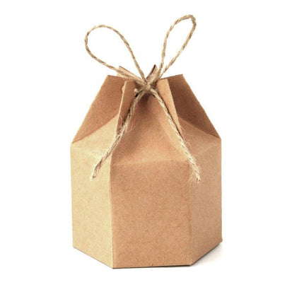 50Pcs Xmas Candy Gift Box Bag Pillow Favor Kraft Paper Gift Favour Wedding Party - Aimall