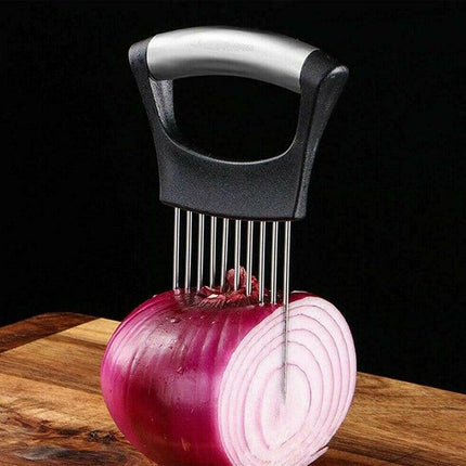 Food Slice Assistant Onion Slicer Cutter Fish Meat Potato Vegetable Holder Tool - Aimall