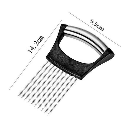 Food Slice Assistant Onion Slicer Cutter Fish Meat Potato Vegetable Holder Tool - Aimall