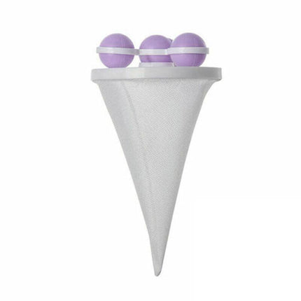 2 PCS Reusable Hair Lint Catcher Removal Net Bag Wash Machine Float Filter - Aimall