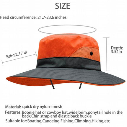 Women Wide Brim Ponytail Hat Sun Protect Visor Summer Beach Cap Anti UV Floppy - Aimall