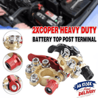 2PCS 4-Way Positive Negative Battery Terminal Connectors Clamp Car Van Caravan - Aimall