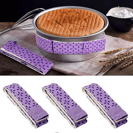 2PCS Cake Pan Strips Heat Protection Belt Bake Even Strip Moist Baking Tool AU - Aimall