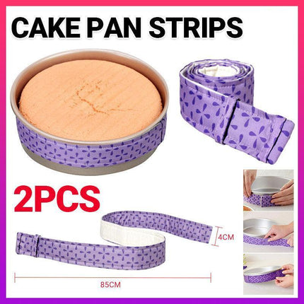 2PCS Cake Pan Strips Heat Protection Belt Bake Even Strip Moist Baking Tool AU - Aimall