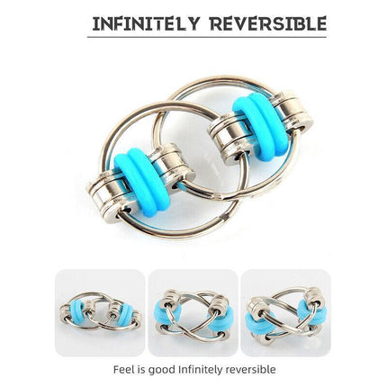1X Flippy Bike Chain Fidget Toy Stress Relief Sensory Autism Anxiety Stock AU - Aimall