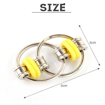 1X Flippy Bike Chain Fidget Toy Stress Relief Sensory Autism Anxiety Stock AU - Aimall