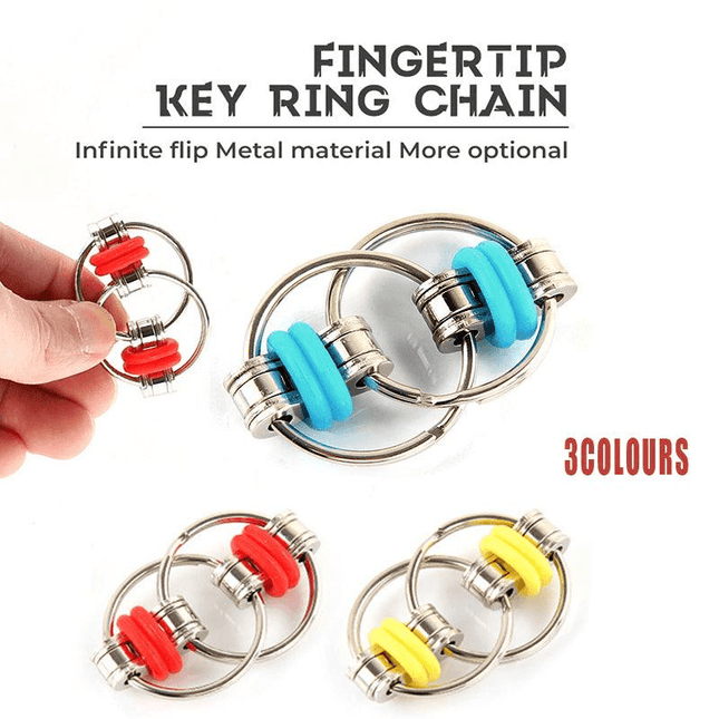 1X Flippy Bike Chain Fidget Toy Stress Relief Sensory Autism Anxiety Stock AU - Aimall