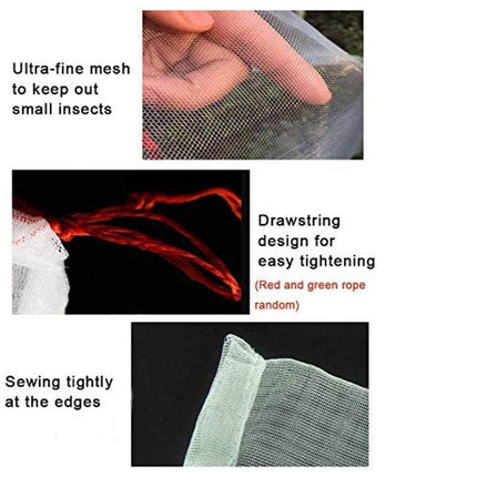 50/100 Fruit Net Bags Agriculture Garden Vegetable Protection Mesh Insect Proof - Aimall