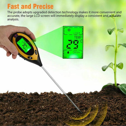 4 in 1 Soil PH Tester Moisture Sunlight Light Test Meter for Garden Plant Lawns - Aimall
