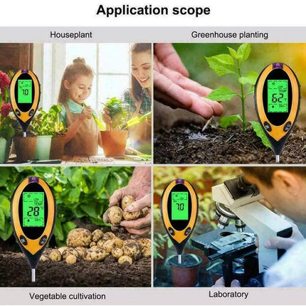 4 in 1 Soil PH Tester Moisture Sunlight Light Test Meter for Garden Plant Lawns - Aimall
