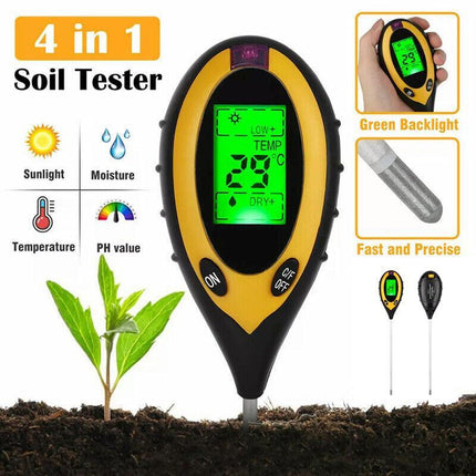 4 in 1 Soil PH Tester Moisture Sunlight Light Test Meter for Garden Plant Lawns - Aimall