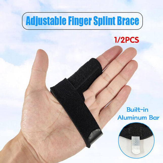 Adjustable Finger Splint Brace Trigger Finger Support Fracture Fix Pain ReliefAU - Aimall