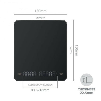 Electronic Digital Coffee Scale With Timer Precision High Display 3Kg/0.1g AU - Aimall