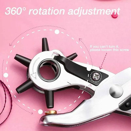 2- 4.5mm Revolving Leather Belt Eyelet Hole Punch Puncher Plier Craft Tool AU - Aimall