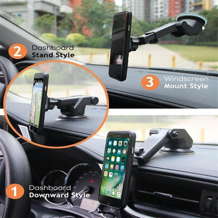 360° Magnetic Car Phone Telescopic Holder Mount Dashboard Windshield GPS Stand - Aimall