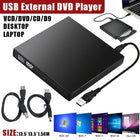 USB External CD RW DVD ROM Writer Burner Player Drive PC Laptop for Mac Windows - Aimall
