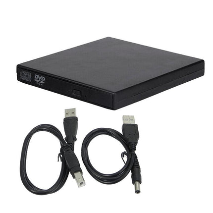 USB External CD RW DVD ROM Writer Burner Player Drive PC Laptop for Mac Windows - Aimall