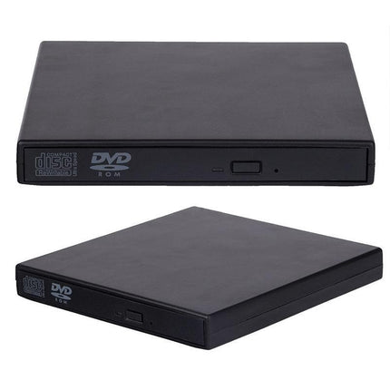 USB External CD RW DVD ROM Writer Burner Player Drive PC Laptop for Mac Windows - Aimall