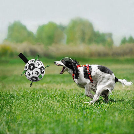Interactive Pet Football Dog Toys Grab Tabs Outdoor Training Soccer Chew Balls - Aimall