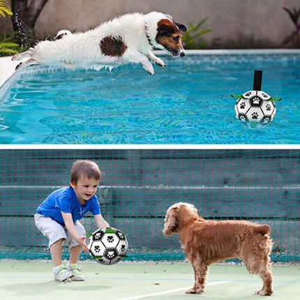 Interactive Pet Football Dog Toys Grab Tabs Outdoor Training Soccer Chew Balls - Aimall