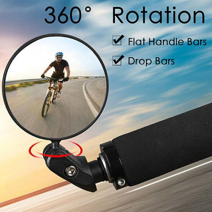 MTB Mountain Bike Rearview Mirror Bicycle Handlebar Convex Rear View Mirror AU - Aimall