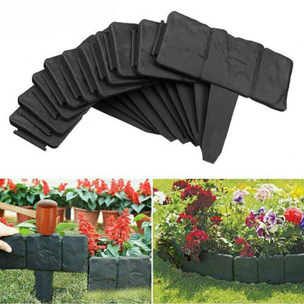 20pcs Plastic Garden Edging Lawn Yard Plant Flower Grass Fence Border Outdoor AU - Aimall