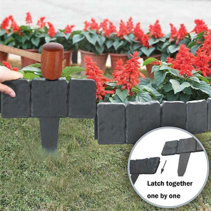 20pcs Plastic Garden Edging Lawn Yard Plant Flower Grass Fence Border Outdoor AU - Aimall