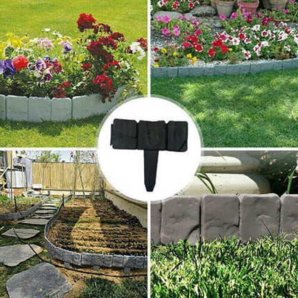 20pcs Plastic Garden Edging Lawn Yard Plant Flower Grass Fence Border Outdoor AU - Aimall
