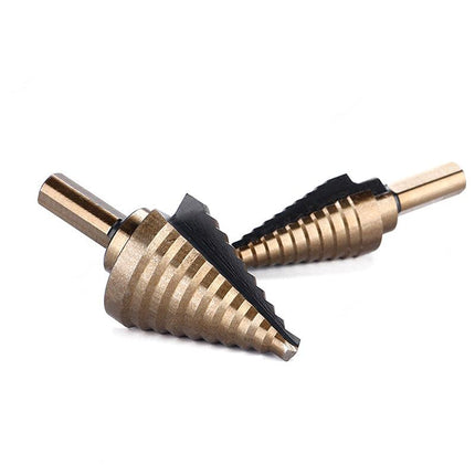 5PCS HSS Step Steel Cone Drill Hole Cutter Titanium Bits Set Kit + Aluminum Case - Aimall