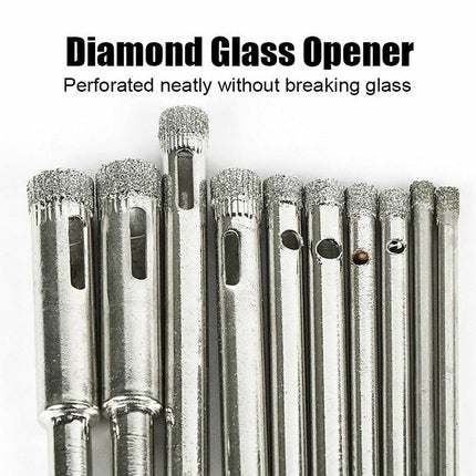 10 Pcs Diamond Glass Drill Set Drill Bit Cutter Drill Holes Saw Core Drill Tool - Aimall