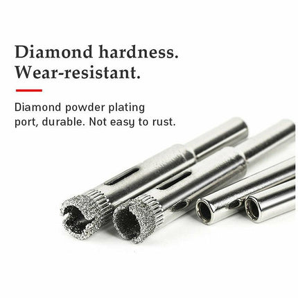 10 Pcs Diamond Glass Drill Set Drill Bit Cutter Drill Holes Saw Core Drill Tool - Aimall