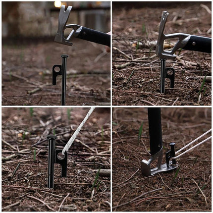10PCS 30cm Heavy Duty Steel Metal Tent Canopy Camping Stakes Peg Ground Nail 4WD - Aimall