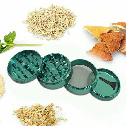 4-Layers Metal Zinc Alloy Herb Tobacco Grinder Smoke Crusher Spice Hand Muller - Aimall