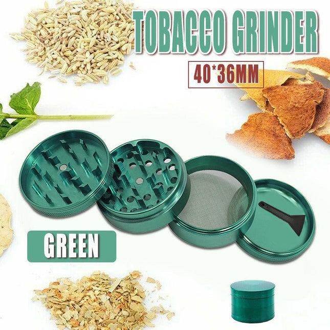4-Layers Metal Zinc Alloy Herb Tobacco Grinder Smoke Crusher Spice Hand Muller - Aimall
