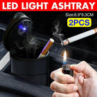 2PCS Portable Auto Car Ashtray Truck Cigarette Smoke Ashtray Ash Cylinder Holder - Aimall