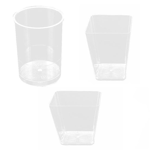 40-50 PCS Mousse Cake Dessert Cups Clear Plastic Sample Drink Wine Jelly Tumbler - Aimall