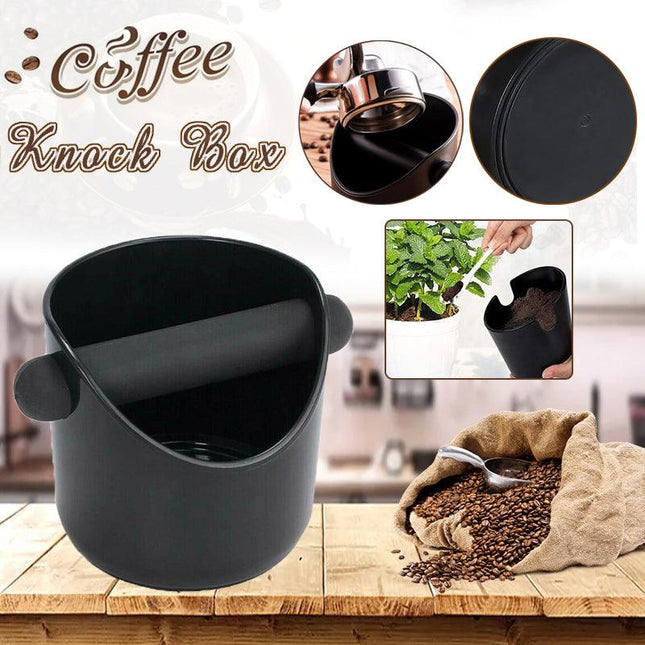 Coffee Waste Container Grinds Knock Box Tamper Tube Bin Black Bucket AU Stock - Aimall