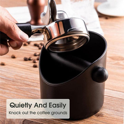 Coffee Waste Container Grinds Knock Box Tamper Tube Bin Black Bucket AU Stock - Aimall