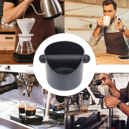 Coffee Waste Container Grinds Knock Box Tamper Tube Bin Black Bucket AU Stock - Aimall