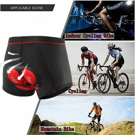 Crocox Men's Cycling Shorts 3D Padded Riding Underwear Quick-Dry Bicycle Pants - Aimall