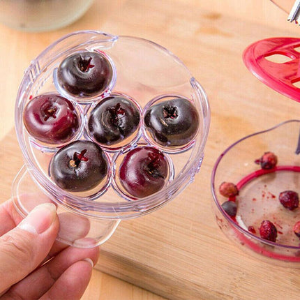 Cherry Pitter Olive Seed Squeeze Tool Handheld Stoner Remover Corer Kitchen Red - Aimall