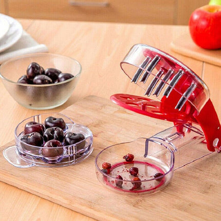 Cherry Pitter Olive Seed Squeeze Tool Handheld Stoner Remover Corer Kitchen Red - Aimall
